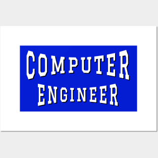 Computer Engineer in White Color Text Posters and Art